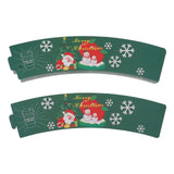 50PCS Coffee Cup Sleeves Disposable Paper Cup Sleeves Hot Drink Holder for Halloween Christmas Chocolate Cold Beverage Green