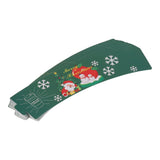 50PCS Coffee Cup Sleeves Disposable Paper Cup Sleeves Hot Drink Holder for Halloween Christmas Chocolate Cold Beverage Green