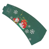 50PCS Coffee Cup Sleeves Disposable Paper Cup Sleeves Hot Drink Holder for Halloween Christmas Chocolate Cold Beverage Green - Extra Image
