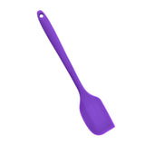 Silicone Spatula Food Grade High Heat Resistant Non Stick Spatula Kitchen Utensils Cookware for Cooking Baking Purple - Front View