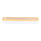 Reusable Cling Film Dispenser Magnetic Refillable Plastic Wrap Dispenser with Cutter Magnetic Stripe White Yellow - Front View