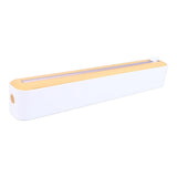 Reusable Cling Film Dispenser Magnetic Refillable Plastic Wrap Dispenser with Cutter Magnetic Stripe White Yellow
