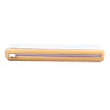 Reusable Cling Film Dispenser Magnetic Refillable Plastic Wrap Dispenser with Cutter Magnetic Stripe White Yellow