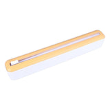Reusable Cling Film Dispenser Magnetic Refillable Plastic Wrap Dispenser with Cutter Magnetic Stripe White Yellow