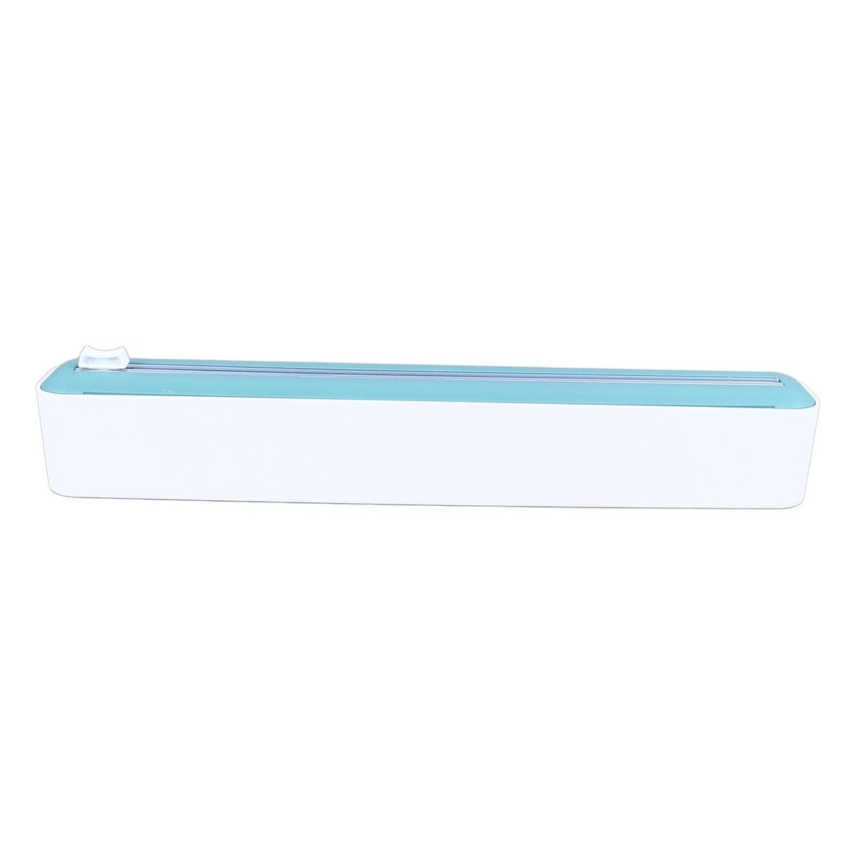 Reusable Cling Film Dispenser Magnetic Refillable Plastic Wrap Dispenser with Cutter Magnetic Stripe White Green