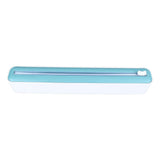 Reusable Cling Film Dispenser Magnetic Refillable Plastic Wrap Dispenser with Cutter Magnetic Stripe White Green