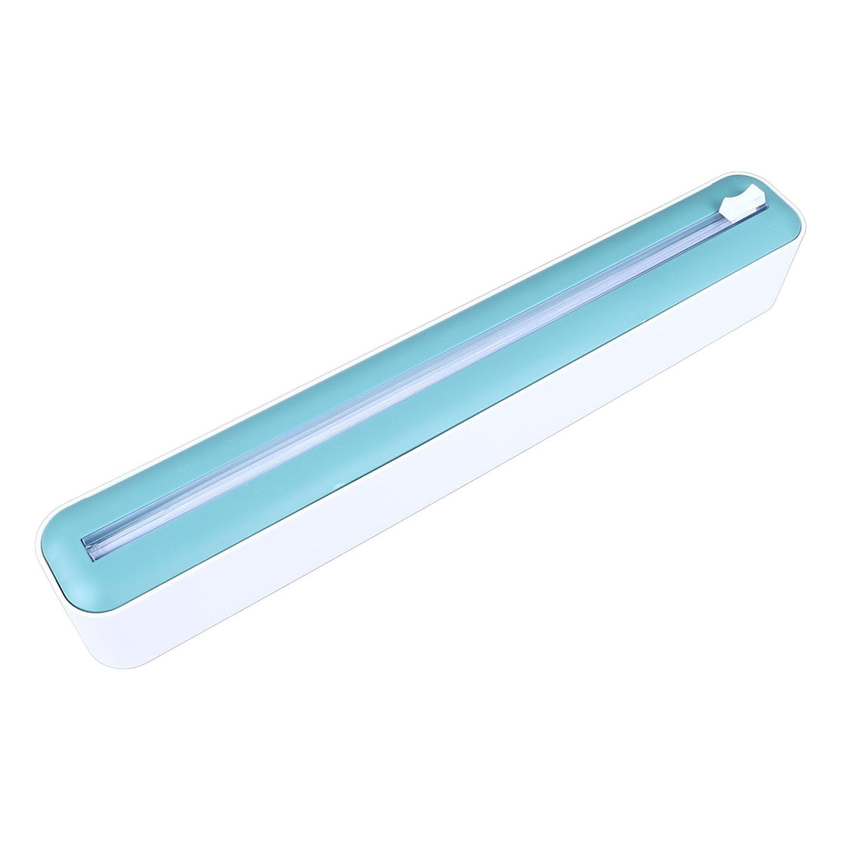 Reusable Cling Film Dispenser Magnetic Refillable Plastic Wrap Dispenser with Cutter Magnetic Stripe White Green