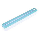 Reusable Cling Film Dispenser Magnetic Refillable Plastic Wrap Dispenser with Cutter Magnetic Stripe White Green