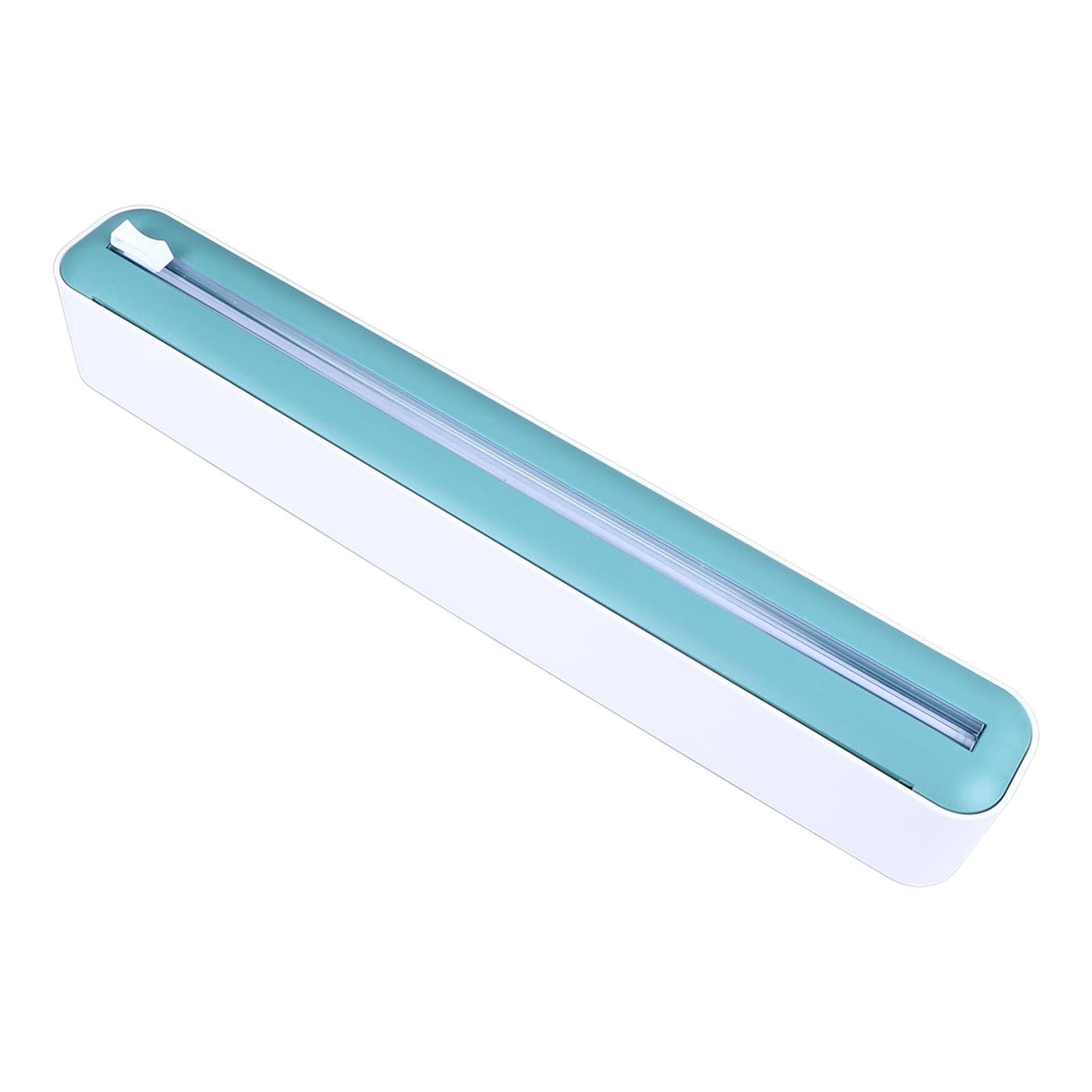 Reusable Cling Film Dispenser Magnetic Refillable Plastic Wrap Dispenser with Cutter Magnetic Stripe White Green