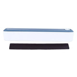 Reusable Cling Film Dispenser Magnetic Refillable Plastic Wrap Dispenser with Cutter Magnetic Stripe White Blue