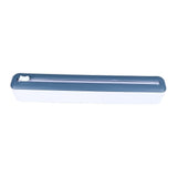 Reusable Cling Film Dispenser Magnetic Refillable Plastic Wrap Dispenser with Cutter Magnetic Stripe White Blue - Close-Up Angle