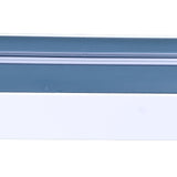 Reusable Cling Film Dispenser Magnetic Refillable Plastic Wrap Dispenser with Cutter Magnetic Stripe White Blue
