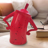 Storage Canister Resin Multifunctional Stylish Food Storage Jar Home Decoration for Jewelry Coffee Red S - 45-Degree Angle