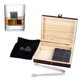 Whisky Stones Cube Shaped Granite Chilling Whiskey Rocks Set Recyclable Quick Drying Whisky Stones with Pine Box - Extra Image