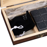 Whisky Stones Cube Shaped Granite Chilling Whiskey Rocks Set Recyclable Quick Drying Whisky Stones with Pine Box - Extra Image