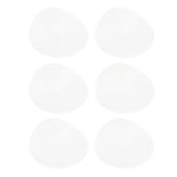 6PCS Round Placemat Woven White Table Mat Heat Insulation Easy to Clean Versatile Dining Accessory for Home Kitchen Decor - Front View