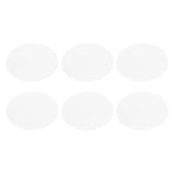 6PCS Round Placemat Woven White Table Mat Heat Insulation Easy to Clean Versatile Dining Accessory for Home Kitchen Decor - Top-Down View