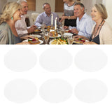6PCS Round Placemat Woven White Table Mat Heat Insulation Easy to Clean Versatile Dining Accessory for Home Kitchen Decor - Extra Image