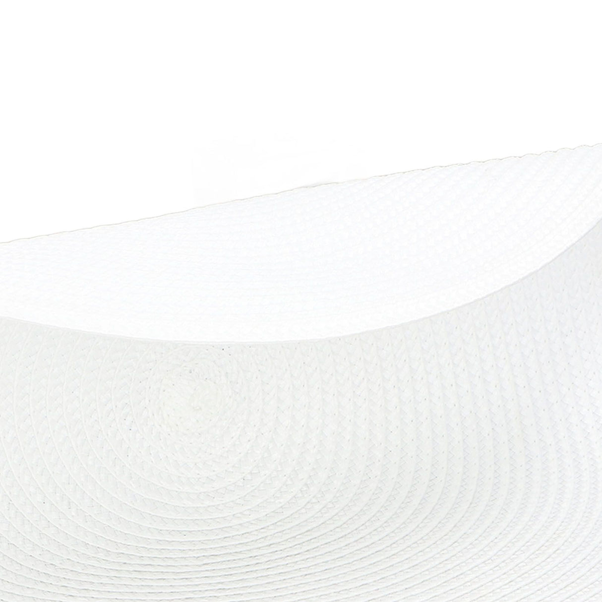 6PCS Round Placemat Woven White Table Mat Heat Insulation Easy to Clean Versatile Dining Accessory for Home Kitchen Decor