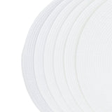 6PCS Round Placemat Woven White Table Mat Heat Insulation Easy to Clean Versatile Dining Accessory for Home Kitchen Decor - Extra Image