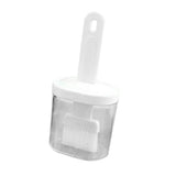 Integrated Silicone Oil Bottle Brush Olive Oil Dispenser Bottle with Silicone Brush for Cooking Baking Barbecue Pickling White - Top-Down View