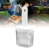 Integrated Silicone Oil Bottle Brush Olive Oil Dispenser Bottle with Silicone Brush for Cooking Baking Barbecue Pickling White