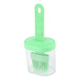 Integrated Silicone Oil Bottle Brush Olive Oil Dispenser Bottle with Silicone Brush for Cooking Baking Barbecue Pickling Green