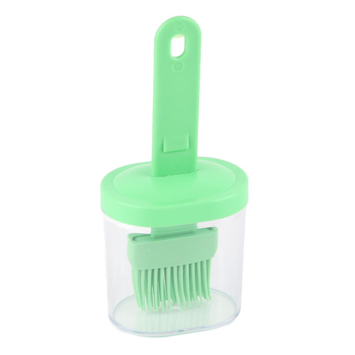 Integrated Silicone Oil Bottle Brush Olive Oil Dispenser Bottle with Silicone Brush for Cooking Baking Barbecue Pickling Green
