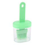 Integrated Silicone Oil Bottle Brush Olive Oil Dispenser Bottle with Silicone Brush for Cooking Baking Barbecue Pickling Green