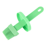 Integrated Silicone Oil Bottle Brush Olive Oil Dispenser Bottle with Silicone Brush for Cooking Baking Barbecue Pickling Green