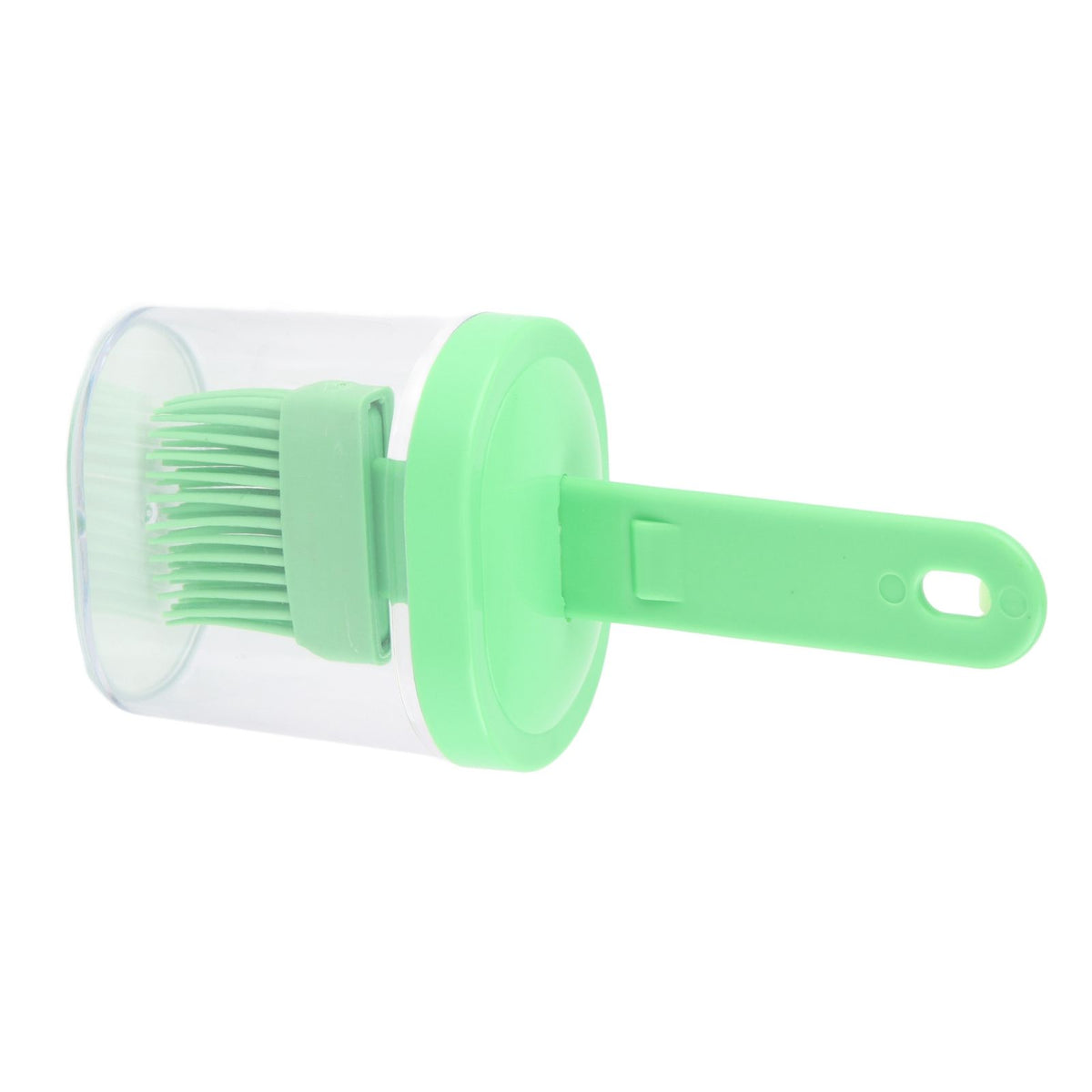 Integrated Silicone Oil Bottle Brush Olive Oil Dispenser Bottle with Silicone Brush for Cooking Baking Barbecue Pickling Green