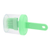 Integrated Silicone Oil Bottle Brush Olive Oil Dispenser Bottle with Silicone Brush for Cooking Baking Barbecue Pickling Green - Low Angle