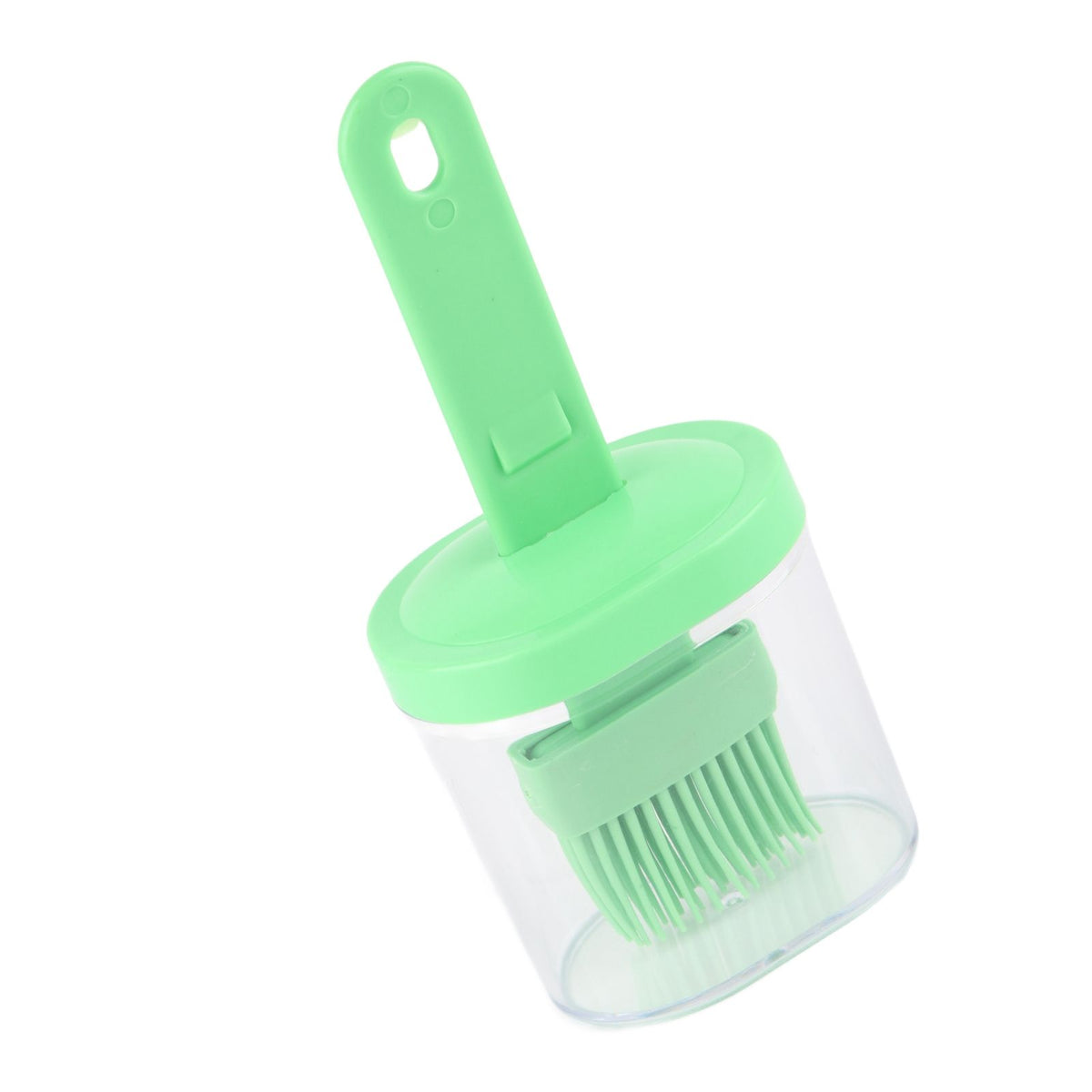 Integrated Silicone Oil Bottle Brush Olive Oil Dispenser Bottle with Silicone Brush for Cooking Baking Barbecue Pickling Green