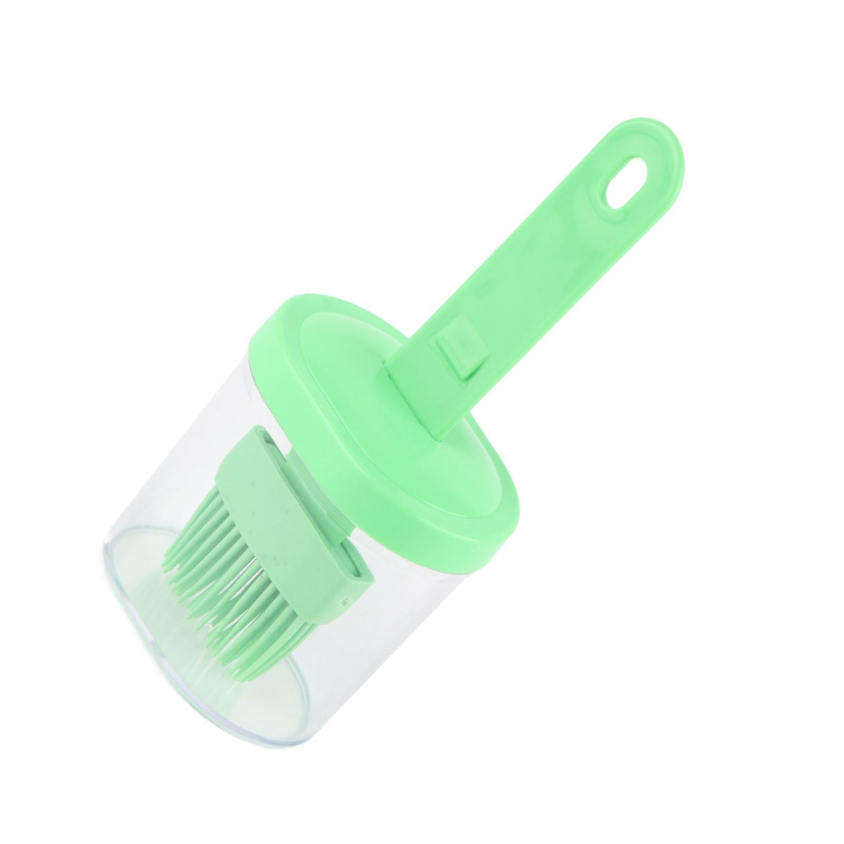 Integrated Silicone Oil Bottle Brush Olive Oil Dispenser Bottle with Silicone Brush for Cooking Baking Barbecue Pickling Green