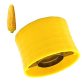 Corn Peeler 304 Stainless Steel Cob Stripper Corn Kernels Remove Tool for Home Kitchen Yellow - Rear View