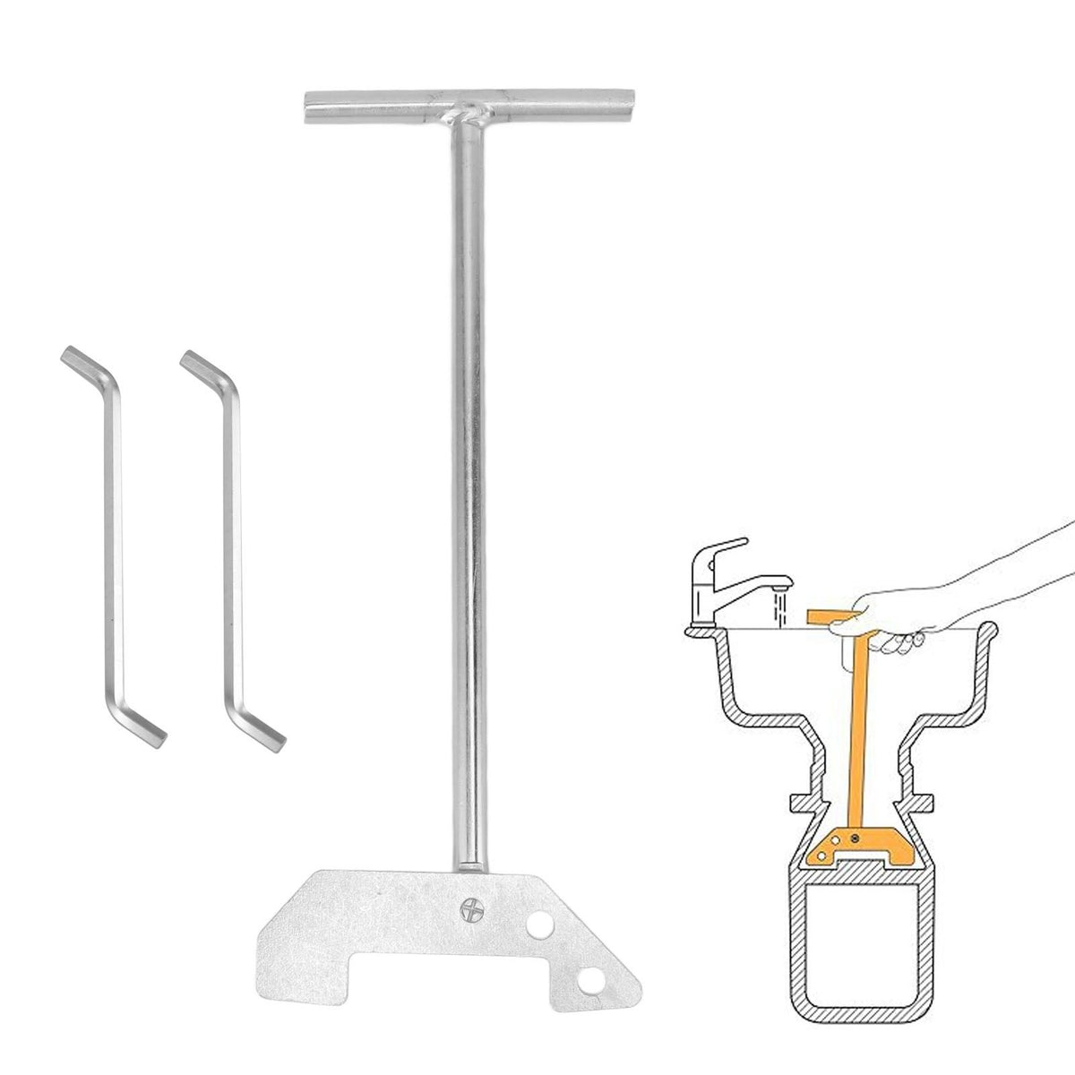 3 Pcs Garbage Disposer Unjamming Wrench Garbage Disposal Release Wrench for Dislodge Jams Or Clutter From Above The Sink