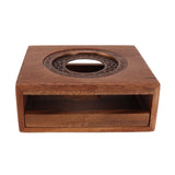 Candle Tea Warmer Japanese Style Walnut Teapot Warmer Home Universal Tea Warmer Stove - Close-Up Angle