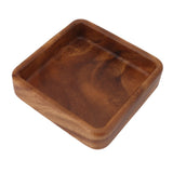 Walnut Fruit Plate Smooth Textured Elegant Wood Serving Tray for Snack Fruit Nut Kitchen Utensils Square 15x15cm