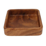 Walnut Fruit Plate Smooth Textured Elegant Wood Serving Tray for Snack Fruit Nut Kitchen Utensils Square 15x15cm - 45-Degree Angle