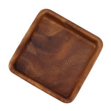 Walnut Fruit Plate Smooth Textured Elegant Wood Serving Tray for Snack Fruit Nut Kitchen Utensils Square 15x15cm - Extra Image