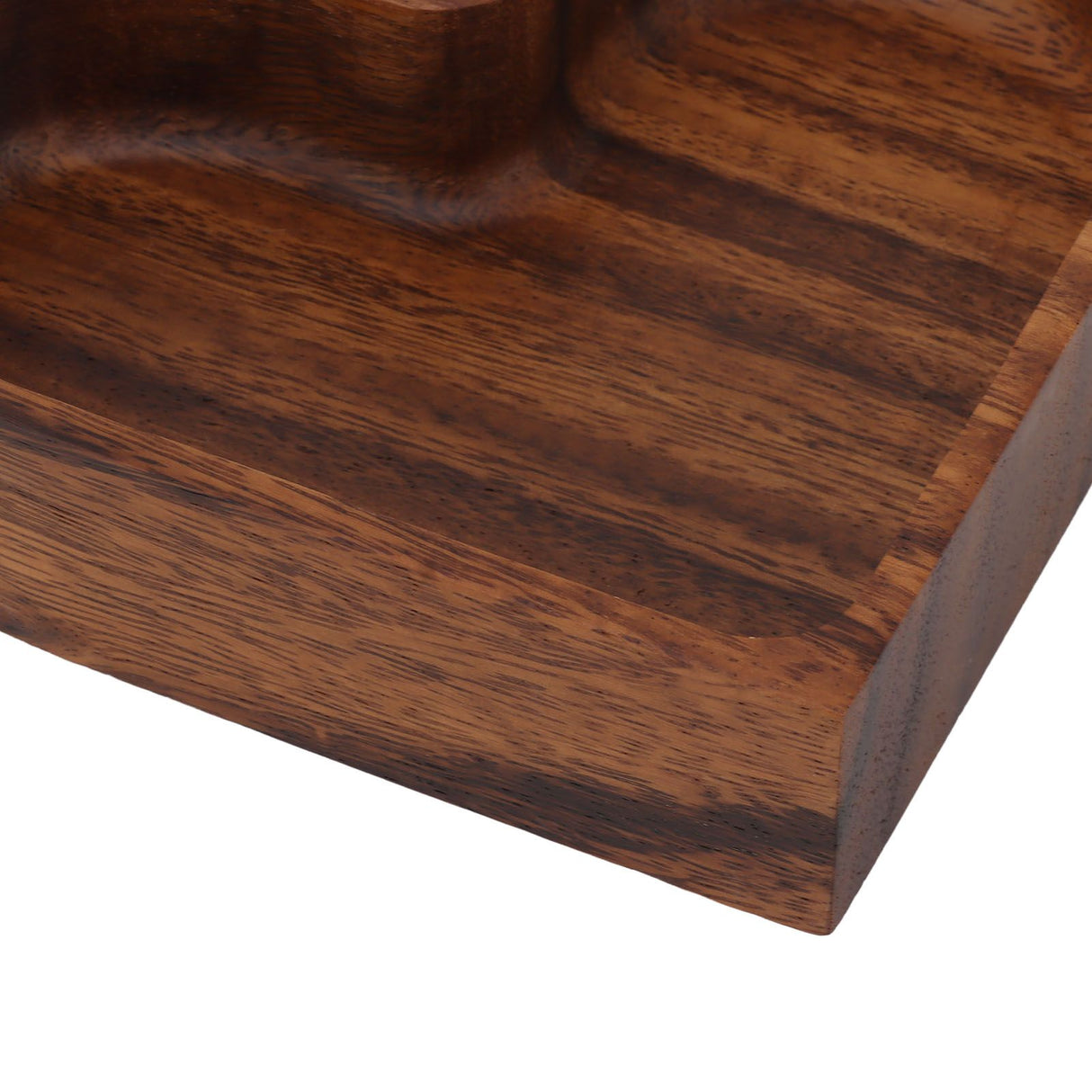 Walnut Fruit Plate Smooth Textured Elegant Wood Serving Tray for Snack Fruit Nut Kitchen Utensils Heart 14.5x14.5cm