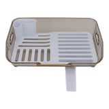Dish Drying Rack Multifunctional PP Space Saving Clean Hygienic Dish Drainer for Kitchen Sink - Side View