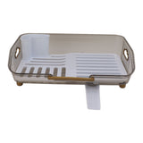 Dish Drying Rack Multifunctional PP Space Saving Clean Hygienic Dish Drainer for Kitchen Sink - Top-Down View