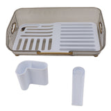 Dish Drying Rack Multifunctional PP Space Saving Clean Hygienic Dish Drainer for Kitchen Sink