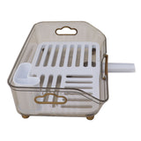 Dish Drying Rack Multifunctional PP Space Saving Clean Hygienic Dish Drainer for Kitchen Sink - Rear View