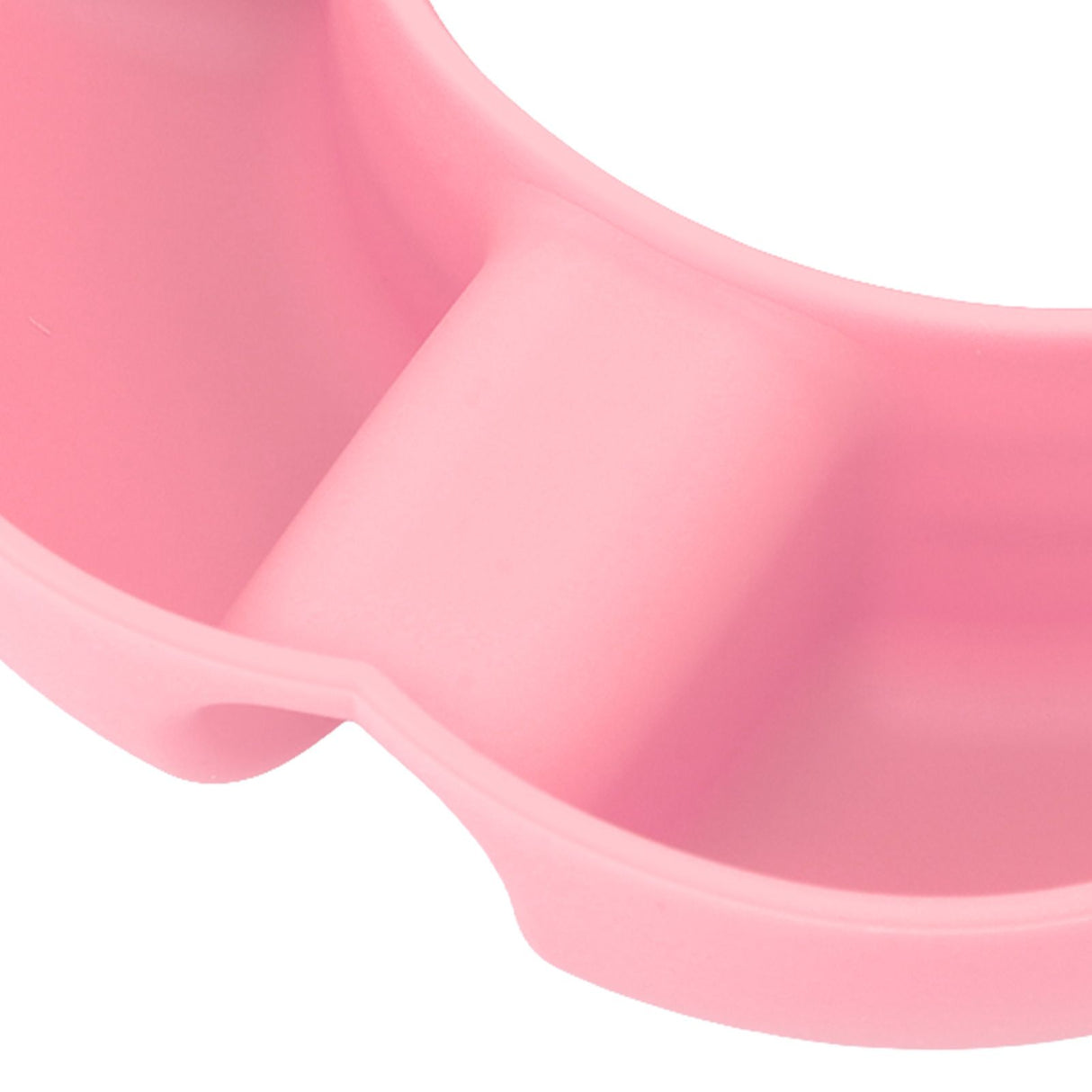 5 Grid Silicone Divided Serving Tray Snack Divider Divided Container Round Serving Platter for 40oz Cup Pink
