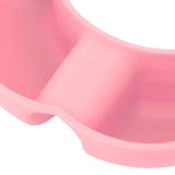 5 Grid Silicone Divided Serving Tray Snack Divider Divided Container Round Serving Platter for 40oz Cup Pink