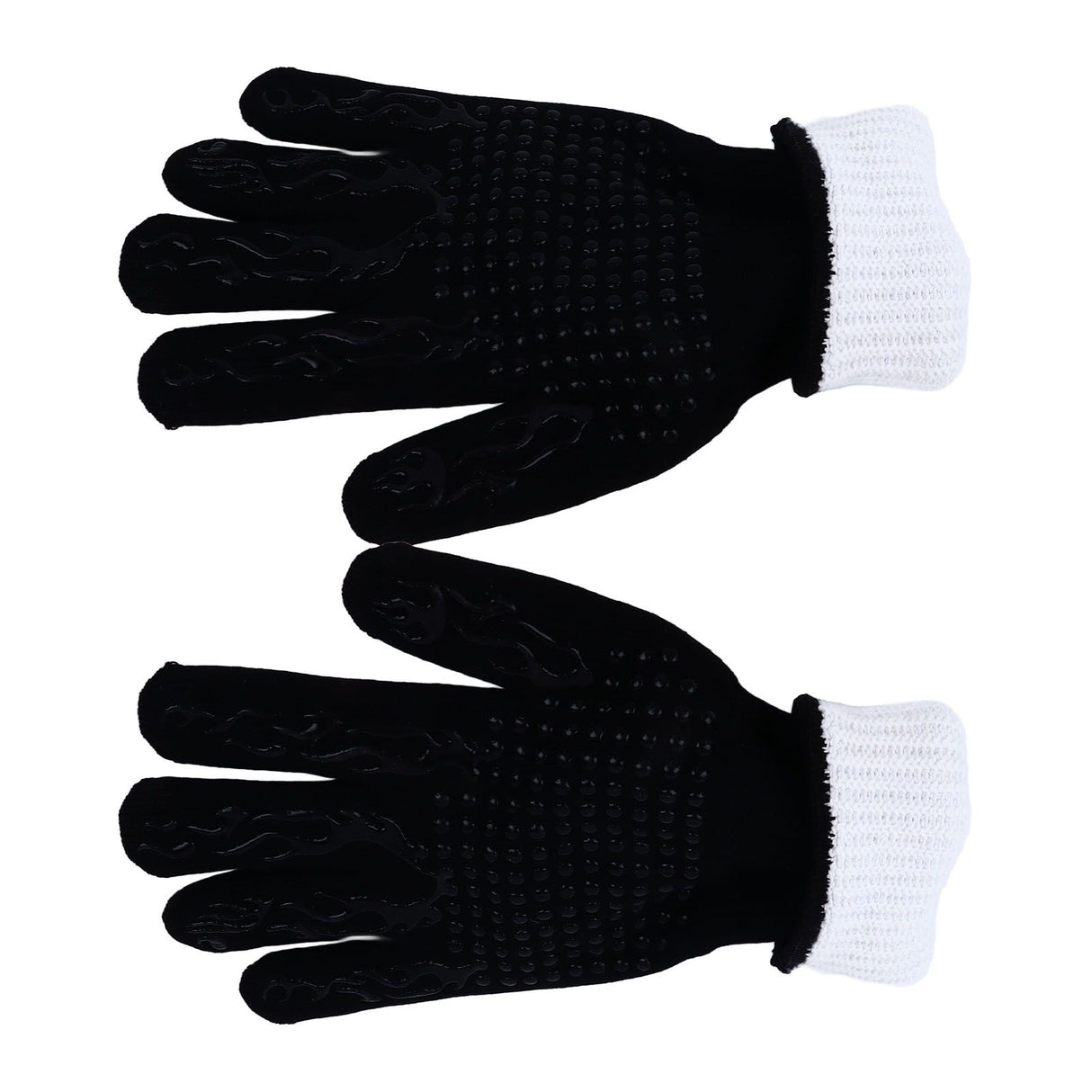 BBQ Gloves Fireproof Heat Resistant Prevent Slip Grilling Gloves for Microwave Oven Barbecue Baking Black