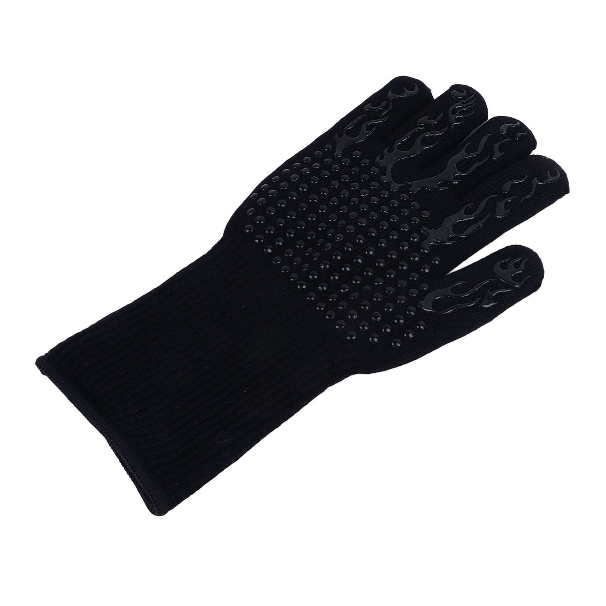 BBQ Gloves Fireproof Heat Resistant Prevent Slip Grilling Gloves for Microwave Oven Barbecue Baking Black