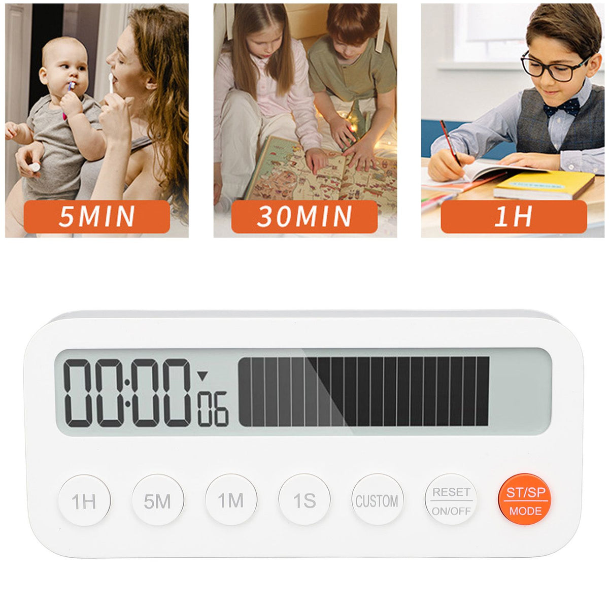 Digital Countdown Kitchen Timer Volume Adjustable Magnetic Cooking Timer for Classroom Office
